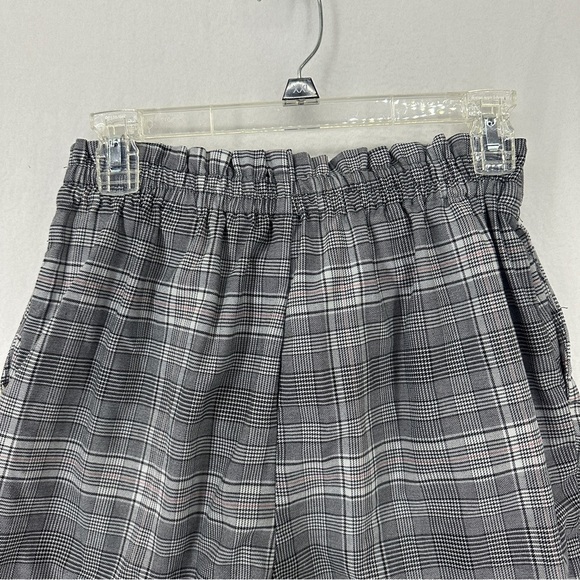 Divided Plaid Tie Waist Pocket Shorts Size 4 Gray - Picture 8 of 10